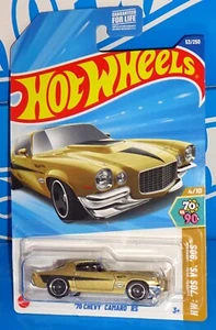Hot Wheels 2025 HW: 70's vs 80's Series #53 70 Chevy Camaro RS Mtflk Gold w RSWs - Picture 1 of 2