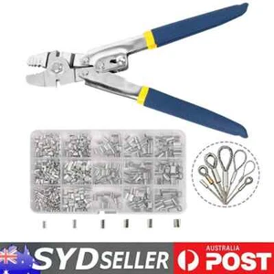 500x Fishing Pliers Wire Rope Swager Crimpers Tool Crimp Sleeves AU - Picture 1 of 11