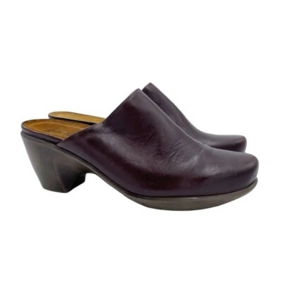 NAOT Eden Dream Leather Mule Clog Deep Brown Purple Women's Size 38 US Size 7 - Image 1 of 4