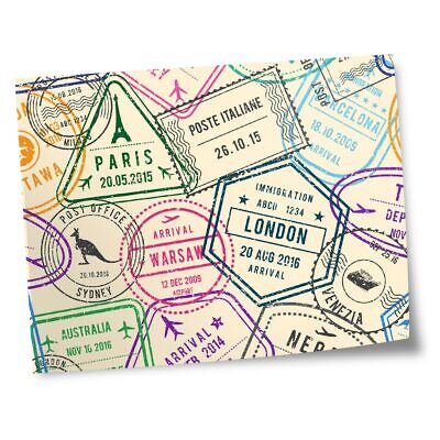 8x10  Prints(No Frames) - Passport Travel Stamps Airport  #14446 • 6.05£