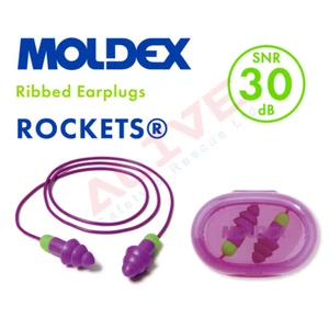 Moldex Rockets Corded 6401 Ear Plugs Pocketpack-SNR:30dB Free UK Fast P&P - Picture 1 of 14