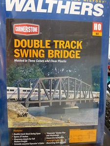 Walthers Cornerstone HO #3088 Double Track Swing Bridge (kit) - Picture 1 of 1