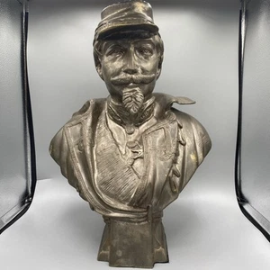 Vintage Napoleon Bonaparte III large Bronze bust statue sculpture art 16" x 12" - Picture 1 of 17