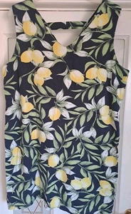 M & CO WOMENS PRETTY LEMONS LONG TOP SIZE 20 SEE MEASUREMENTS - Picture 1 of 9