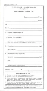 1976 Consolidated Rail Corporation - Conrail LOT of 3 clearance forms railroad - Bild 1 von 1