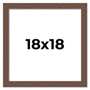 18x18 Frame Brown Farmhouse Solid Wood Picture Frame Width 1.5 Inches | Interior - Picture 1 of 9