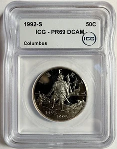 1992-S  Columbus Commemorative Half Dollar Proof - PR69 DCAM - Just Graded - Picture 1 of 4