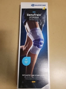 OPEN BOX Bauerfeind GenuTrain Size 1 Knee Brace Support Stabilization Natural - Picture 1 of 5