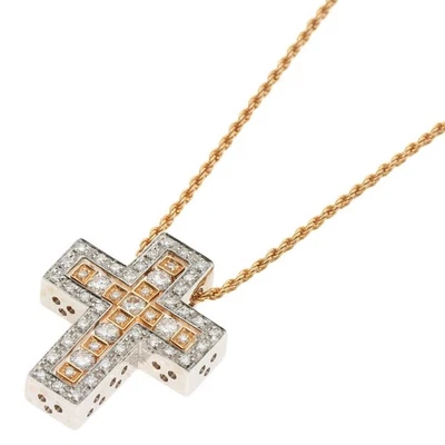 Damiani  Belle Epoque Small Diamond Necklace K18 White Gold 18K Pink Gold La... - Image 1 of 4