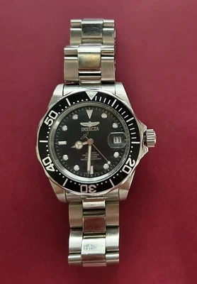 Invicta Herren Pro Diver Automatik Schwarzes Zifferblatt Edelstahl Uhr 8926A Neu - Bild 1 von 4