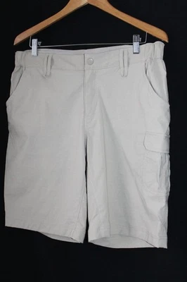 Duluth Trading 14 Khaki Tan Women's Plus Dry on the Fly 10" Shorts - Image 1 of 4