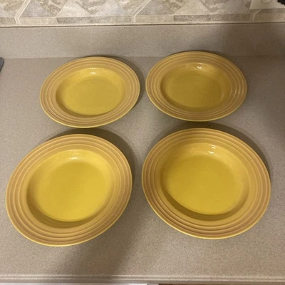 Le Creuset 10 Inch Individual Pasta Bowl Soleil Yellow Stoneware Ombré, Set Of 4 - Image 1 of 3