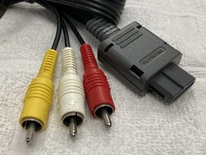Official Nintendo AV Cable Audio TV Lead RCA adapter Snes N64 Gamecube A1 Pak - Picture 1 of 5