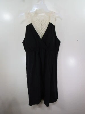 Женщин Elle платье размер L черный верхний кружевной без рукавов V шеи - Изображение 1 из 4