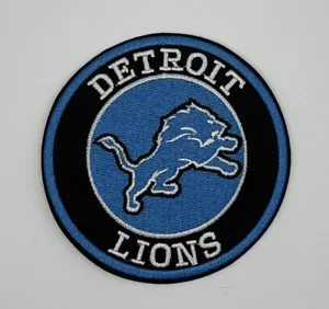 MR ALE NFL 3” Round Detroit Lions Patch Embroidered Iron-On/Sew-On Patch P300a - Picture 1 of 4