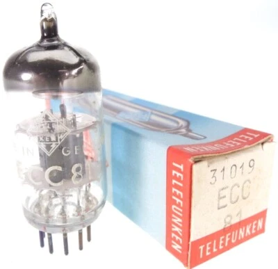 ECC81 = 12AT7 Telefunken - Siemens & Halske Radio Röhre tube Valvola NOS NEW NEU - Bild 1 von 4