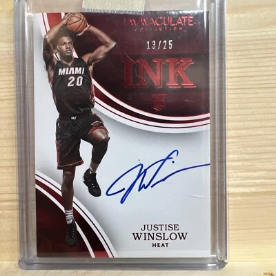 2015–16 Panini Immaculate красные чернила /25 Justise Winslow #IK-JWI дебютант с автографом RC - Изображение 1 из 4
