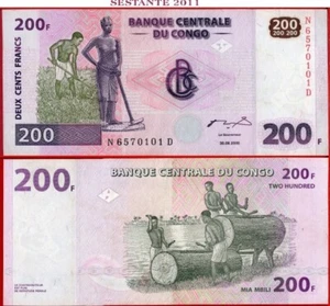 CONGO 200 FRANCOS 30 6 2000 P 95 XF envío gratis a partir de 100$ - Imagen 1 de 3