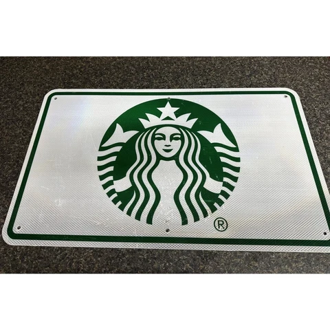 Starbucks Street Road Sign 18x30 inches BIG Nearly 3 feet wide Cover
