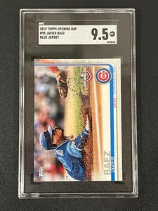 Javier Baez 2019 Topps Opening Day SP Image Variation Blue Jersey SGC 9.5 Cubs - Picture 1 of 2
