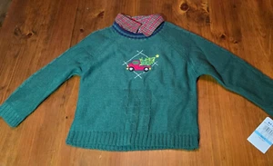 BT Kinder Jungen 5 2-teiliger grüner Pullover rot kariertes Hemd neu mit Etikett - Bild 1 von 11