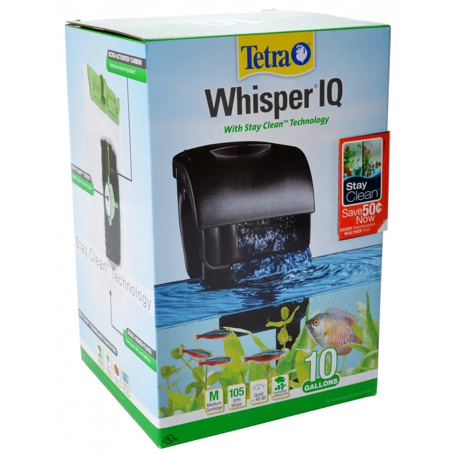 Tetra Whisper IQ 60 Fish Tank Power Filter for Aquarium  up to 60 gallons - Image 1 of 1
