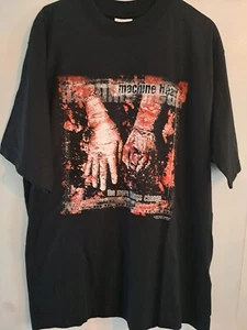 CAMISETA OFICIAL VINTAGE MACHINE HEAD - NEGRA, TALLA GRANDE - 1997 UVA AZUL - Imagen 1 de 6