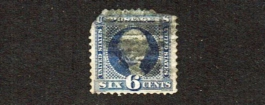 1869 U.S.PICTORIAL 6c Ultra w G Grill Sc#115 Used Fault  See Note - Image 1 of 1