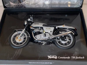 Minichamps 1:12 Norton Commando 750 fastback 1968 plata embalaje original vintage 122132004 - Imagen 1 de 5