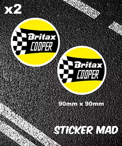 BRITAX MINI COOPER CLASSIC RALLY STICKERS Gloss Vinyl ( High Quality ) AUSTIN  - Picture 1 of 1