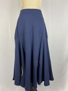 ROKSANDA Size 16 Blue Midi Silk Skirt - Picture 1 of 4
