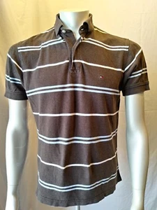 Polo uomo Tommy Hilfiger manica corta a righe cotone piqué taglia small - Foto 1 di 6