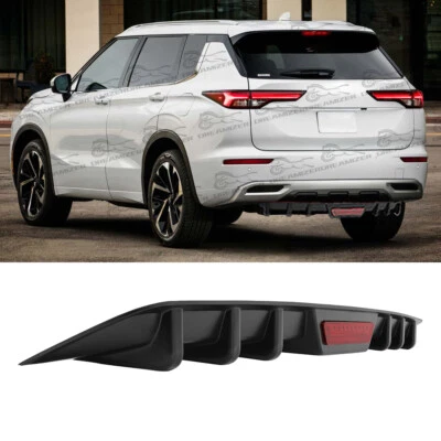 Kits de carrocería divisor de labios de ala difusor de parachoques trasero negro para Mitsubishi Outlander Foto 1 de 4