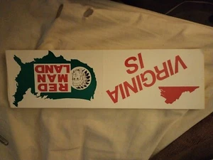 Pegatina vintage Virginia Is Red Man Land - Imagen 1 de 2