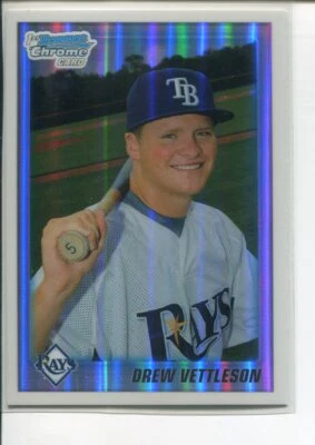 2010 Bowman Chrome Draft Refractor Drew Vettleson #BDPP59 Tampa Bay Rays - Image 1 of 2
