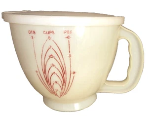 Tupperware 8 Cup Mix-n-Stor Bowl #500-2 Lid #696 Hinged Flip Top #697 Vintage - Picture 1 of 5