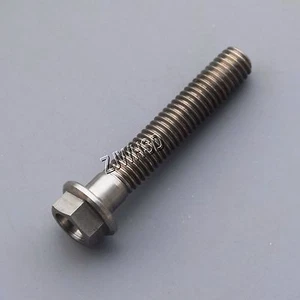 M6 x 35 Ti tanium Screw Bolt Hexagon Hex Head Flange / Aerospace Grade Bicycle - Picture 1 of 2