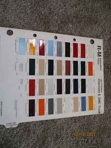 PAINT COLOR REFERENCE 1987 GMC AND CHEVROLET TRUCKS - Picture 1 of 3