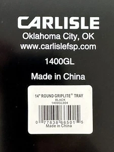 Carlisle GripLite rutschfestes 14" rundes Serviertablett, 14" x 1" schwarz - Bild 1 von 4