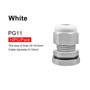 Waterproof Cable Gland Cable Entry Black Nylon Connector - Picture 1 of 15