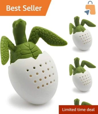 UNDER THE TEA: Infusor de silicona reutilizable para tortugas marinas para cervezas perfectas Foto 1 de 4