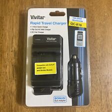 Vivitar QC-816 AC/DC Rapid Battery Charger Compatible with GoPro Hero3 Battery