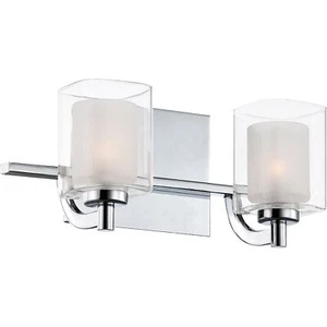 Quoizel Kolt Modern Vanity Lights, 2-Light, 13 Inch Polished Chrome - Picture 1 of 9