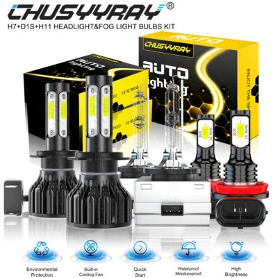 Faróis de xenônio Hi/Lo + farol de neblina 6× lâmpada Hyundai Equus LED HID 2011-2013 - Imagem 1 de 4