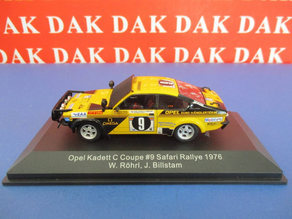 Die cast 1/43 Modellino Auto Opel Kadett C Coupe Rally Safari 1976 W. Rohrl CMR - Immagine 1 di 4