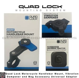 QUAD LOCK Motorcycle Handlebar Phone Mount Vibration Dampener M Adapter - Picture 1 of 7