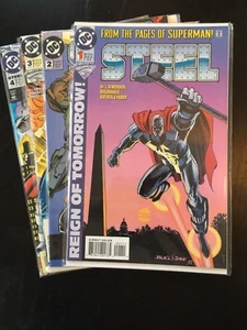 SUPER SALE! Death of Superman DC Comic Lot Steel Pages of Superman #1-4 - Bild 1 von 5