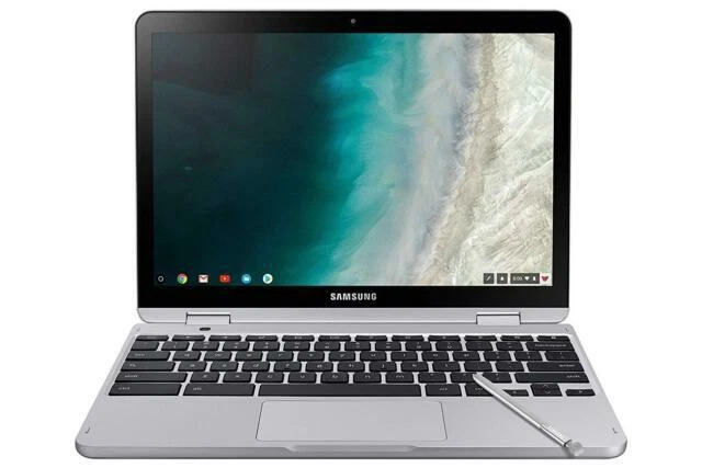 Samsung Plus V2 12.2" (32GB eMMC, Intel Celeron, 1.50 GHz, 4 GB) Convertible 2-in-1 Laptop/Tablet - Light Titan - XE520QAB-K01US