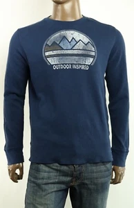 Neu Timberland Rundhalsausschnitt Langarm Waffelmuster Strick Grafik T-Shirt für Herren L - Bild 1 von 4