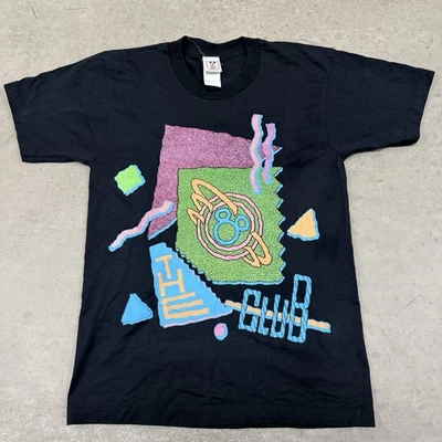 VINTAGE MICKEY MOUSE CLUB T-SHIRT MENS SIZE MEDIUM DISNEY THE CLUB RARE ABSTRACT - Image 1 of 4